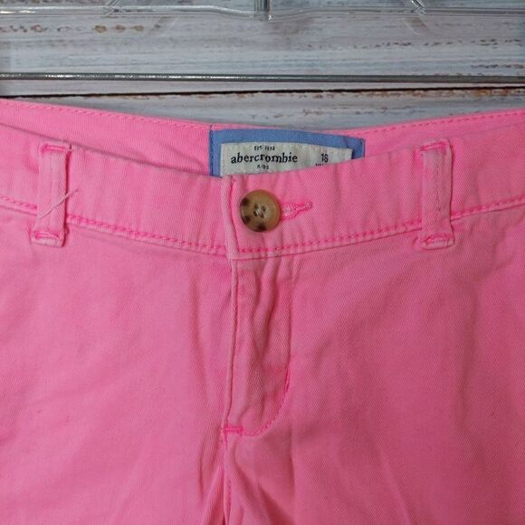 Kids Girls Abercrombie Pink Jean Shorts - Picture 3 of 10